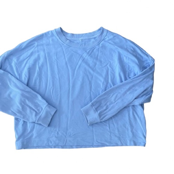 Lululemon Modal Fleece Pullover Pastel Blue 6 - Picture 6 of 8